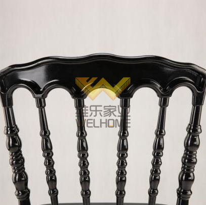 Black resin napoleon chair for wedding/event